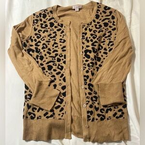 Cheetah print cardigan